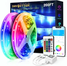 LED Strip Lights 200Ft (2 Rolls of 100Ft), Color Changing Lights Strip for Be...