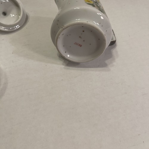 Set crema e zucchero ceramica vintage, margherite, Giappone, adesivo - Foto 4 di 5