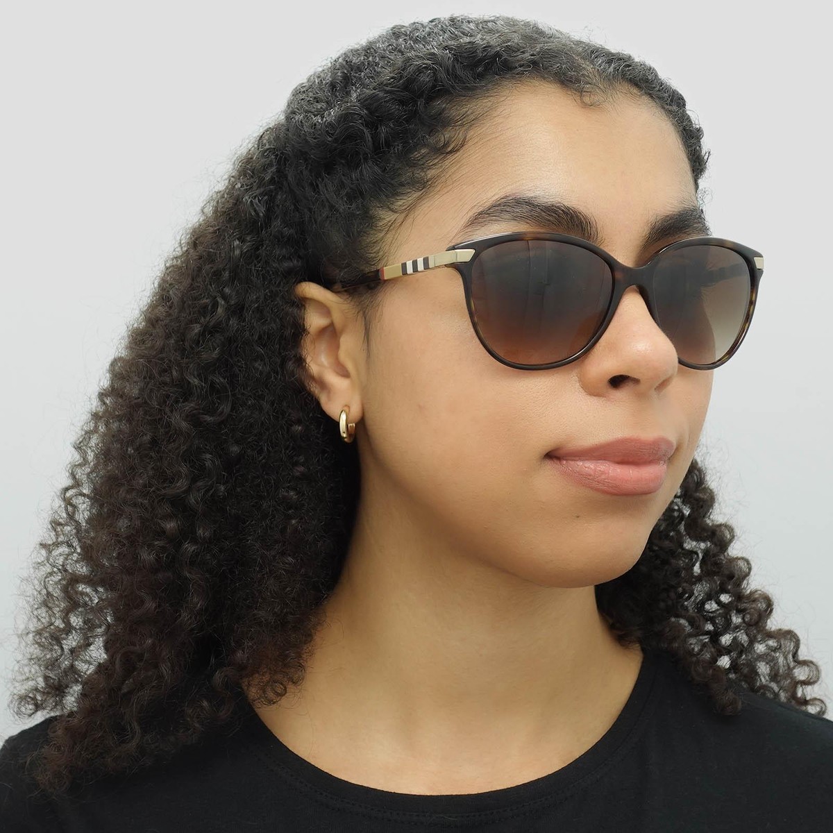 BURBERRY キャットアイフレムサンクラス BE4216300213 300213 Burberry Sunglasses BE4216 300213 Dark Havana With Gold
