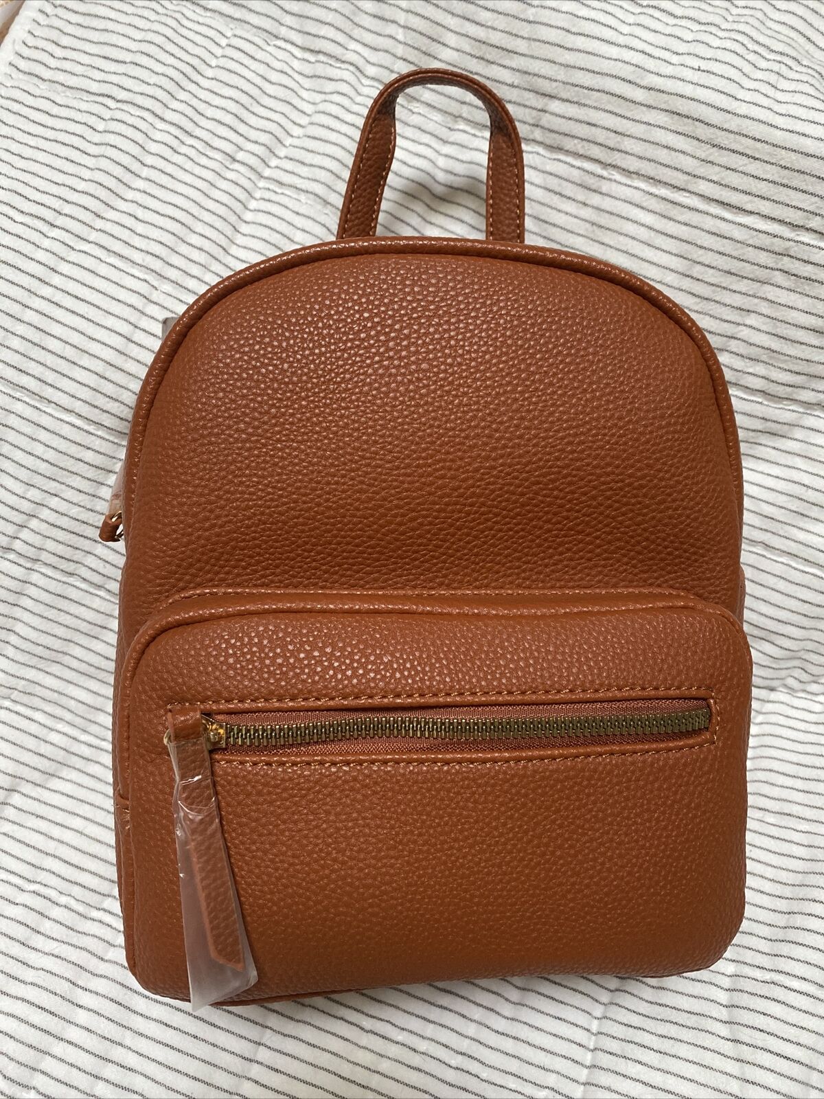 summer & rose packpack, brown pebble vegan leather, Classic, New!