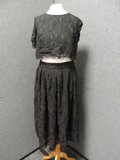 True Decadence Petite Black 2 In 1 Lace Full Prom Skater Dress UK 10 LN122 BB 13