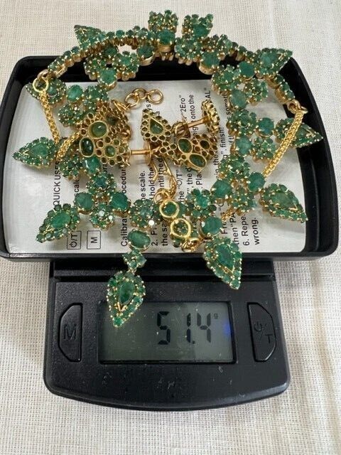 22k 22KT 22CT Vintage 31.45 carats emeralds 51.4 … - image 13