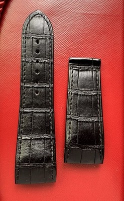 New Chopard Geneve Swiss Crocodile Watch Black Straps Authentic 25mm Lugs