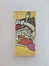 Cartoon Character Fork Pepper Food Yellow Hand 62357 Menko Card Japanese Vintage