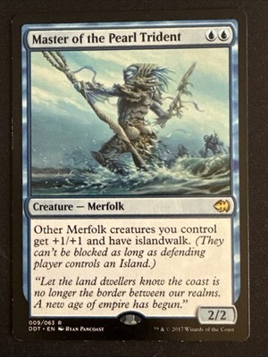 1x Master of the Pearl Trident (009) Duel Decks: Merfolk vs. Goblins LP MTG