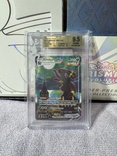 New ListingPokémon Umbreon VMAX 215 Evolving Skies BGS 9.5 Alternative Art Single Strike