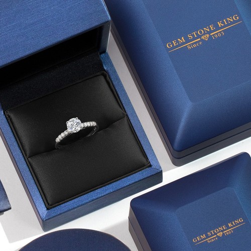 10K White Gold IGI Certified Lab Grown Diamond Ring 1.20 Cttw E-F VS1-VS2 - Picture 4 of 6