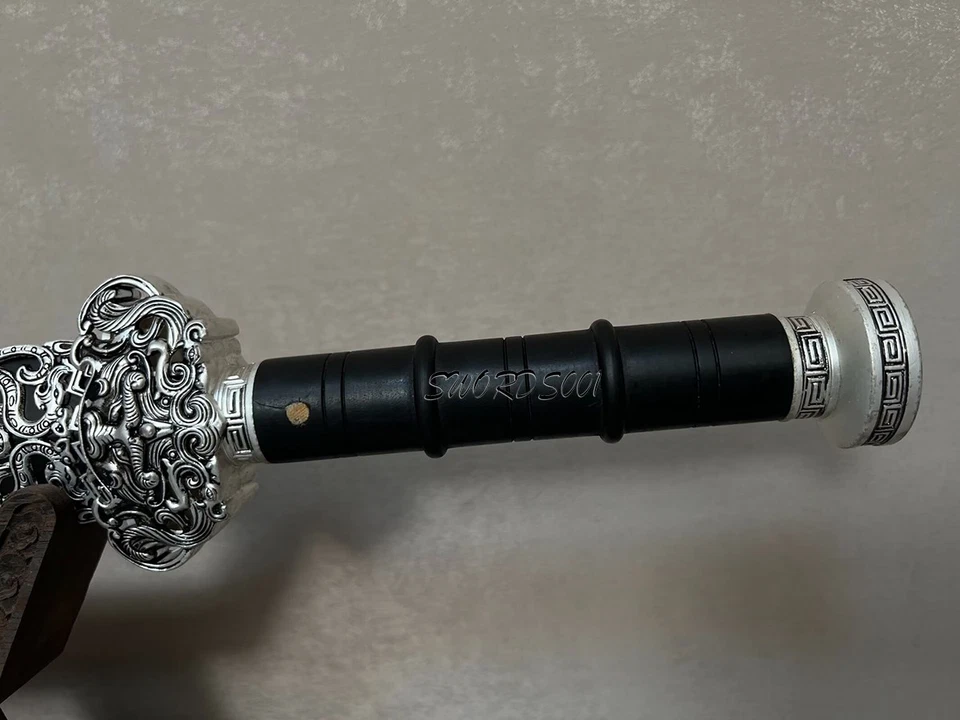 30" Chinese Han Dynasty Jian Kungfu Sword T10 Steel Blade With Nice Pattern - Image 4 of 4