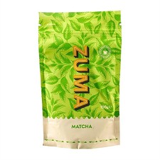 Zuma Matcha Tea Powder 100% Natural High Fibre Protein Vegan Green Pouch - 100g