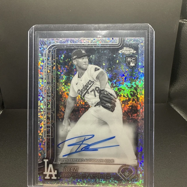 Ben Casparius 2025 Topps Chrome RC Black & White Mini-Diamond Refractor Auto SSP