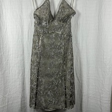 Express Women's Silver and Green Dress