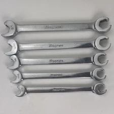 SNAP-ON TOOLS SAE SPEED LINE / FLARE NUT OPEN WRENCH SET 5pcs USA 5/8"-3/8"