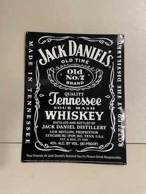 Jack Daniels Old No. 7 Whiskey Metal Tin Sign Whiskey Alcohol Mancave Wall Decor