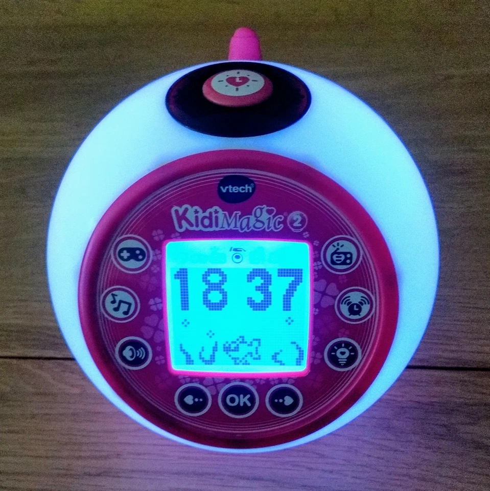 Vtech KidiMagic 2, interaktives Lernspielzeug, Licht, Wecker, weiß-rosa - Bild 2 von 4