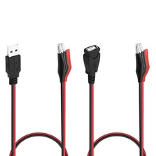 Alligator Clip to USB Test Leads USB Red Black Wire Maximum 5A Current