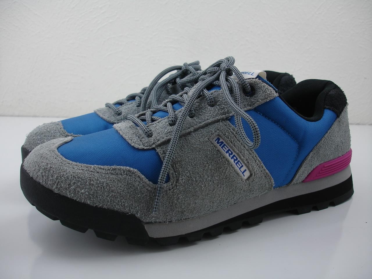 Scarpe da trekking uomo 10 M Merrell Solo Lux 2 blu grigio pelle scamosciata ammortizzate