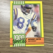 Topps 1990 Anthony Carter #26 Minnesota Vikings Football 1000 Yard Club Insert
