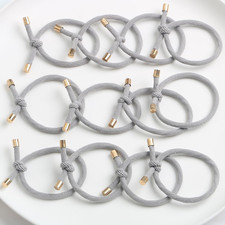 Elastic Hair Ties Pack of 12, Stretch Rubber Bands, Knotted Hair Rope Ponytail H