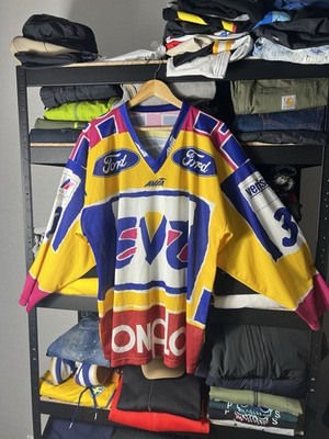 Vintage EV Zug Switzerland Ice Hockey Jersey #33 A. Künzi Made in Italy Size L