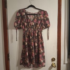 Cottagecore Boho Floral Dress EUC L