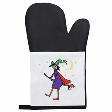 'Witch Flying In Night Sky' Oven Glove / Mitt (OG00061137)