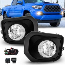 Bumper Fog Lights Clear Lamp Wwiring For Toyota Tacoma 2016 2017 2018 2019-2023 Bumper Fog Lights Clear Lamp Wwiring For Toyota Tacoma 2016 2017 2018 2019-2023