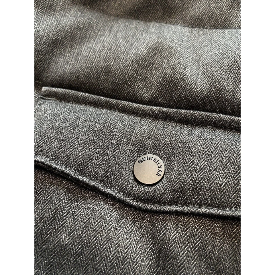Chaleco Chaqueta Quiksilver Puffer XL Mangas Extraíbles Negro Azul Marino Gris Foto 3 de 4