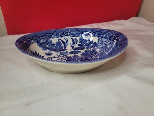 JAPÓN Azul Sauce 10" X 8" Ovalado Tazón para Servir - Imagen 1 de 4