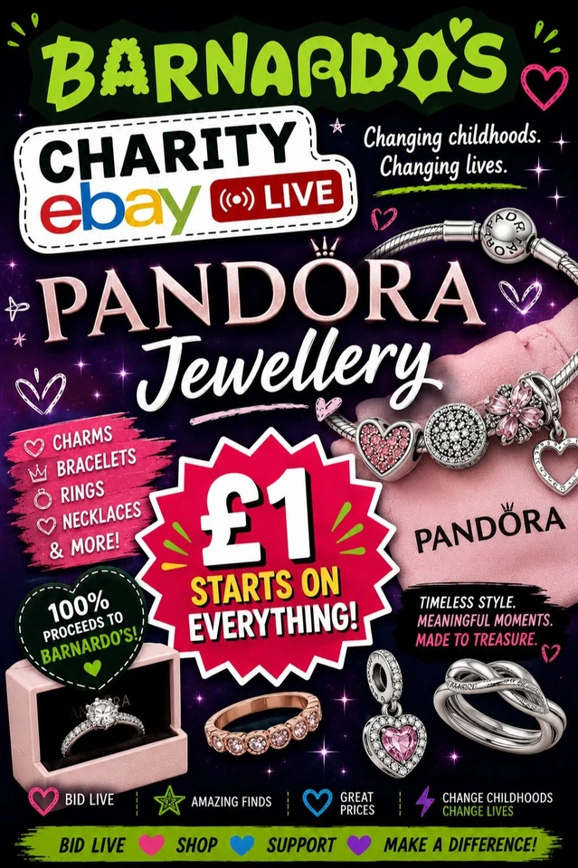 Barnardos Pandora Jewellery Special ! Charity Auction £1 Starts @4pm