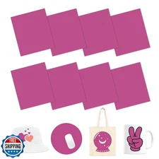 HTVSTD Pink Sublimation Ink Transfer Sheets 8 Sheets 12'' x 10''Rose Pink Sub