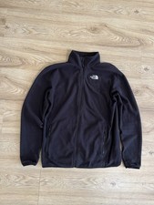 The North Face Men M Black Fleece Jacket Full Zip Up Thermal Sweater Layer
