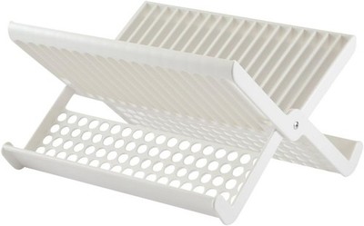 Home & Kitchen Folding Great Durable Storage Dish Rack For Small Spaces White