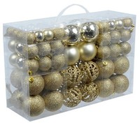 Christbaumkugel Christbaumschmuck 100 Kugeln Gold Weihnachtskugel HäNgedeko Weih