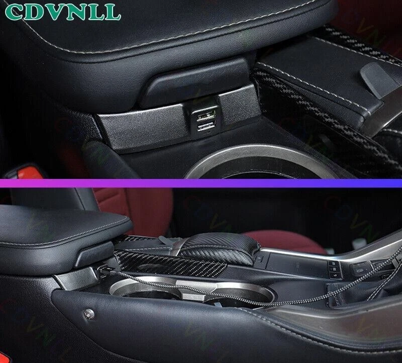 Para Lexus NX200t 300 300h 2015-2021 Reemplazar Consola Negra USB Cargador Coche Borde Foto 4 de 4