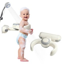Orzbow Foldable Baby Bath Support Adjustable Wall-Mounted Shower Stand for 6-...