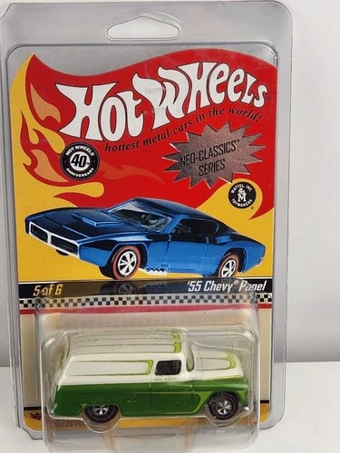 2007 HOT WHEELS NEO CLASSICS 55 CHEVY PANEL REDLINE CLUB RLC  2953/10000 W Case