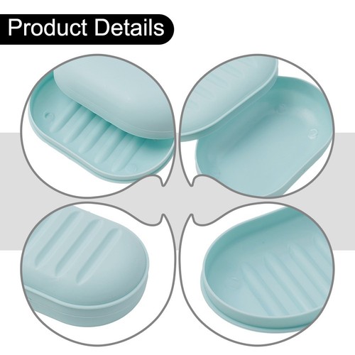Practical Bathroom Soap Dish Sealed 11.2*7.5*3.8 Case Holder Container - Picture 3 of 32