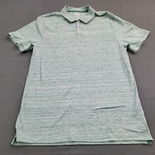 Old Navy Shirt Mens Large L Short Sleeve Built In Flex Pique Polo Pullover Blue