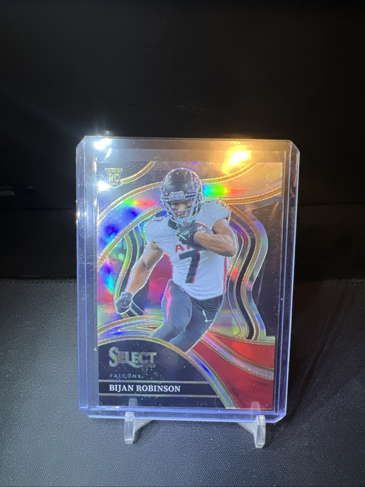 2023 Panini Select - Club Level Bijan Robinson #296 Silver Prizm Die-Cut (RC)