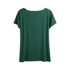 Women's Tri-Color Clover Print T-Shirt - Casual Short Sleeve Crew Neck Tee, Soft