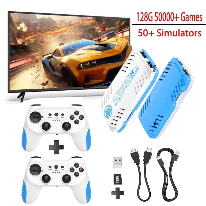 Retro X10 PRO Game Stick 4K HD TV Console Dual Controllers Games