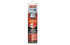12 x Soudal - Fix ALL High Tack 290ml Strong Bonding Sealant -White for 12 Tubes