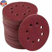 60 80 120 240 32 Grit Sanding Discs 5 inch 8-Hole Hook Loop Orbital Sander Paper