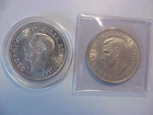 Lot of 2 BU 1939 Canada Silver Dollars