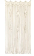 Macrame Curtain Long Cotton Window Panel Boho Curtains for Bedroom Wedding Ba...