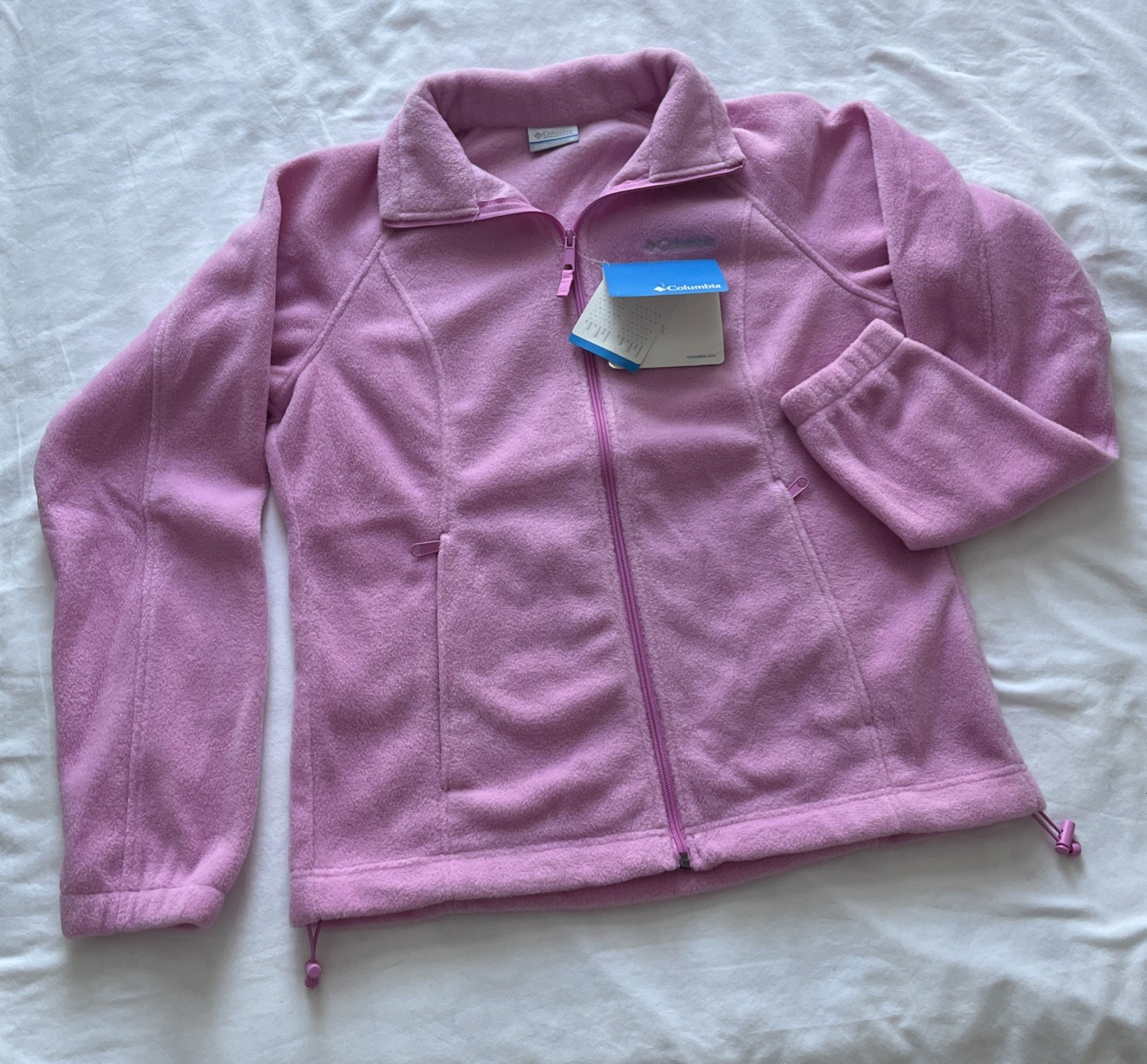 NWT Columbia Fleece Jacket Women&rsquo;s Medium Soft Pink Full Z