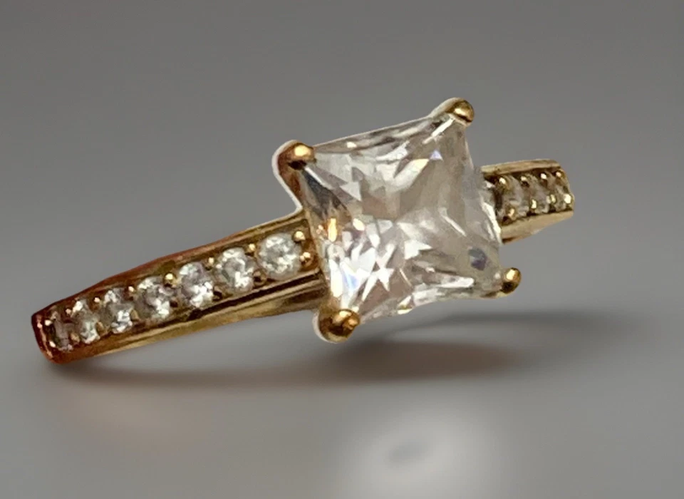 Anillo redondo Swarovski Attract enchapado en oro rosa blanco 52/6 logotipo de cisne firmado Foto 2 de 4