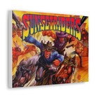 Sunset Riders Snes Box Cover Art Retro Style Wall Art Canvas 3x Sizes