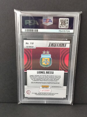 2022 Fifa world cup Qatar Argentina Panini instant #118 Lionel