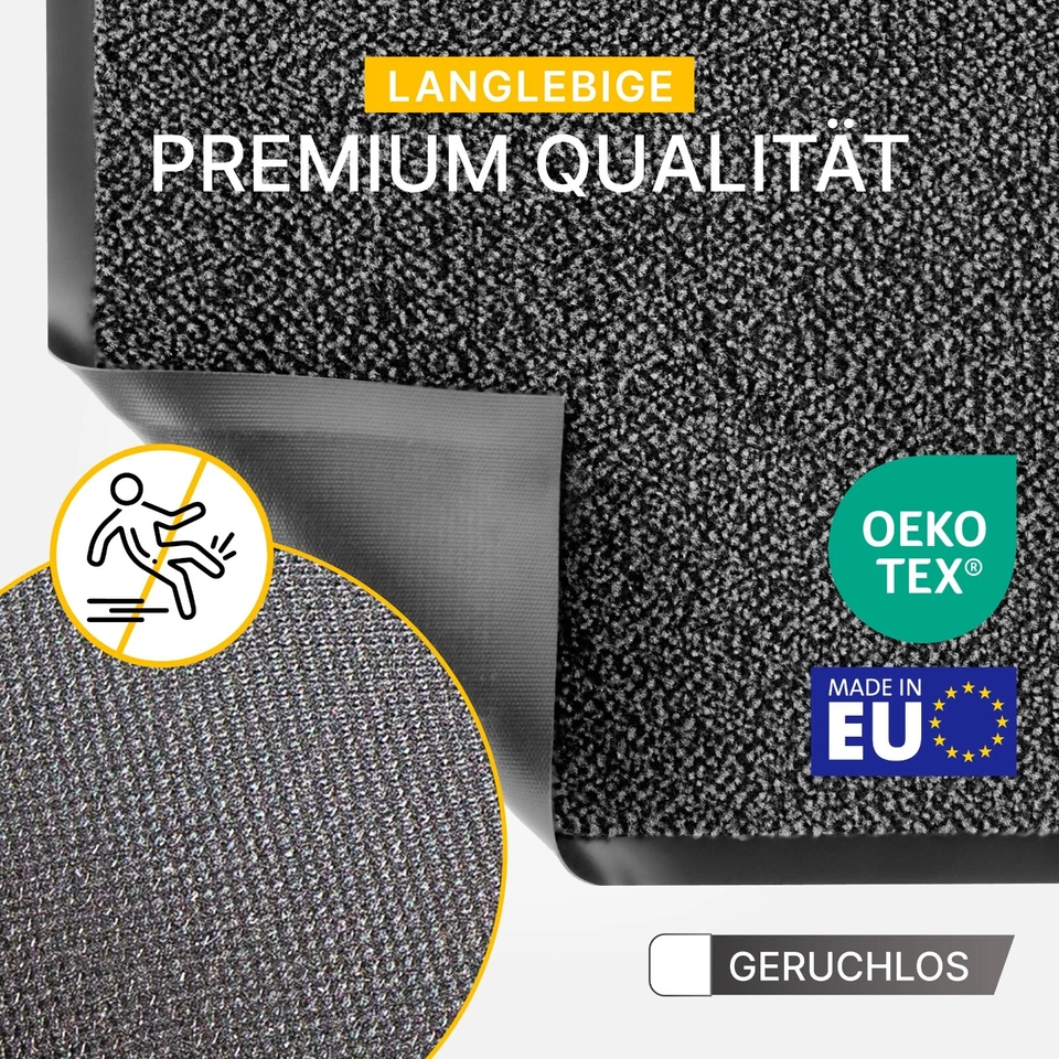 Fussmatte - Aussen, Innen, Waschbar, Rutschfest, Robust - Oeko-Tex zertifiziert - Bild 3 von 4